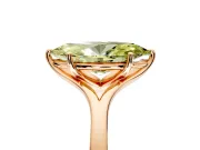 Solitaire Engagement Ring Setting for Fancy Yellow Marquise Center with Plain Split Shank and Prong Head in Rose Gold