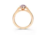 Solitaire Engagement Ring Setting for Fancy Pink Marquise Center with Channel Accents and Prong Head in Rose Gold