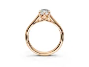 Solitaire Engagement Ring Setting for Marquise Center with Cathedral Band and Prong Head in Rose Gold