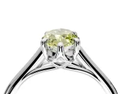 Solitaire Engagement Ring Setting for Fancy Yellow Marquise Center with Cathedral Band and Prong Head in Platinum