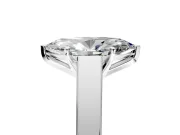 Solitaire Engagement Ring Setting for Marquise Center with Tapered Split Shoulders and Prong Head in Platinum