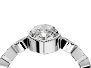 Milgrain Bezel Engagement Ring Setting for Marquise Center with Marquise Stations and Bezel Head in Platinum