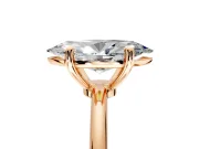 Minimalist Solitaire Engagement Ring Setting for Marquise Center with Thin Band and Prong Head in Rose Gold