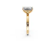 Fancy Pink Heart-Shaped and Emerald Cut Lab-Grown Diamond Toi et Moi Engagement Ring with Prong-Set Stones in Yellow Gold