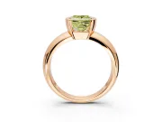 Tension Engagement Ring Setting for Fancy Yellow Princess Cut Center with Wide Flat Band and Tension Head in Rose Gold