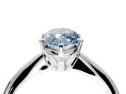 Solitaire Engagement Ring Setting for Fancy Blue Marquise Center with Knife Ridge Band and Claw Prong Head in Platinum