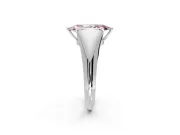 Tension Engagement Ring Setting for Fancy Pink Marquise Center with Wide Tapered Band and Tension Head in Platinum