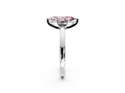 Solitaire Engagement Ring Setting for Fancy Pink Marquise Center with Basket Rail and Prong Head in Platinum