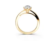 Solitaire Engagement Ring Setting for Marquise Center with Basket Rail and Prong Head in Yellow Gold