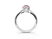 Solitaire Engagement Ring Setting for Fancy Pink Marquise Center with Knife Ridge Band and Claw Prong Head in White Gold