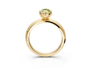 Solitaire Engagement Ring Setting for Fancy Yellow Marquise Center with Wide Knife Ridge Band and Prong Head in Yellow Gold