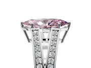 Split Shank Engagement Ring Setting for Fancy Pink Marquise Center with Pave Split Shank and Prong Head in Platinum