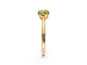 Solitaire Engagement Ring Setting for Fancy Yellow Cushion Cut Center with Narrow Cathedral Band and Prong Head in Yellow Gold