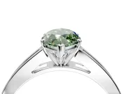 Solitaire Engagement Ring Setting for Fancy Green Marquise Center with Princess Cut Channel Band and Prong Head in Platinum