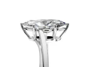 Solitaire Engagement Ring Setting for Marquise Center with Plain Bypass Twist Band and Prong Head in Sterling Silver
