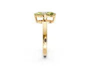 Solitaire Engagement Ring Setting for Fancy Yellow Marquise Center with Plain Band and Flat Tab Prong Head in Yellow Gold