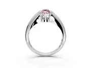 Tension Engagement Ring Setting for Fancy Pink Marquise Center with Wide Tapered Band and Tension Head in Platinum