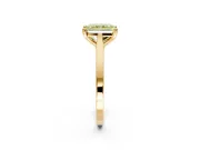 Solitaire Engagement Ring Setting for Fancy Yellow Radiant Cut Center with Tapered Shoulders and Prong Head in Yellow Gold
