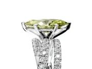 Solitaire Engagement Ring Setting for Fancy Yellow Marquise Center with Woven 3-Strand Pave Band and Prong Head in White Gold