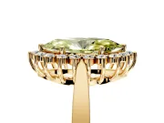 Starburst Halo Engagement Ring Setting for Fancy Yellow Marquise Center with Flat Cathedral Band and Prong Head in Yellow Gold