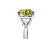Minimalist Solitaire Engagement Ring Setting for Fancy Yellow Round Cut Center with Thin Band and Prong Head in Sterling Silver