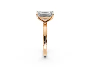 Fancy Green Emerald Cut and Emerald Cut Lab-Grown Diamond Toi et Moi Engagement Ring with Prong-Set Stones in Rose Gold