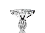 Solitaire Engagement Ring Setting for Marquise Center with Marquise Panel Band and Prong Head in Sterling Silver