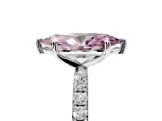 Solitaire Engagement Ring Setting for Fancy Pink Marquise Center with Micro Pave Band and Prong Head in Platinum
