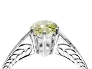 Split Shank Engagement Ring Setting for Fancy Yellow Marquise Center with Pave Split Shank and Prong Head in Platinum