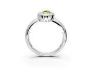 Solitaire Engagement Ring Setting for Fancy Yellow Marquise Center with Wide Band and Bezel Head in Platinum