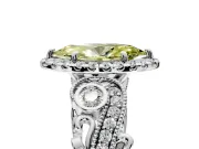 Milgrain Halo Engagement Ring Setting for Fancy Yellow Marquise Center with Shoulder Bezels and Prong Head in Sterling Silver