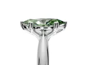 Solitaire Engagement Ring Setting for Fancy Green Marquise Center with Reverse Tapered Band and Prong Head in Platinum