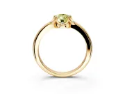 Floral Frame Engagement Ring Setting for Fancy Yellow Pear-Shaped Center with Accent Clusters and Prong Head in Yellow Gold