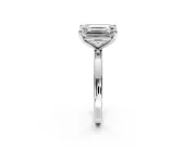 Fancy Green Oval and Emerald Cut Lab-Grown Diamond Toi et Moi Engagement Ring with Prong-Set Stones in White Gold