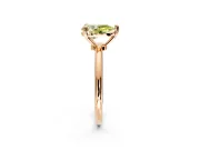 Minimalist Solitaire Engagement Ring Setting for Fancy Yellow Pear-Shaped Center with Thin Band and Prong Head in Rose Gold