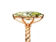 Solitaire Engagement Ring Setting for Fancy Yellow Marquise Center with Plain Twisted Rope Band and Prong Head in Rose Gold