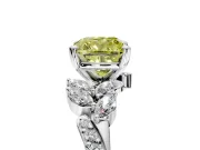 Solitaire Engagement Ring Setting for Fancy Yellow Cushion Cut Center with Marquise Accent Twist Band and Prong Head in Sterling Silver
