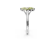 Solitaire Engagement Ring Setting for Fancy Yellow Marquise Center with Cathedral Band and Prong Head in Platinum