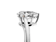 Solitaire Engagement Ring Setting for Pear-Shaped Center with Plain Bypass Twist Band and Prong Head in Sterling Silver