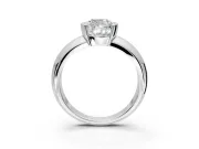 Tension Engagement Ring Setting for Cushion Cut Center with Wide Flat Band and Tension Head in Sterling Silver