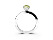 Solitaire Engagement Ring Setting for Fancy Yellow Marquise Center with Channel Baguette Band and Prong Head in Platinum