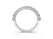 Princess Cut Lab-Grown Diamond Half Eternity Wedding Band with Shared-Prong Setting in Platinum
