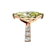 Solitaire Engagement Ring Setting for Fancy Yellow Marquise Center with Micro Pave Band and Prong Head in Rose Gold