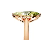 Solitaire Engagement Ring Setting for Fancy Yellow Marquise Center with Narrow Cathedral Band and Prong Head in Rose Gold
