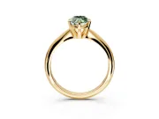 Solitaire Engagement Ring Setting for Fancy Green Marquise Center with Knife Ridge Band and Claw Prong Head in Yellow Gold