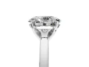 Solitaire Engagement Ring Setting for Oval Center with Basket Rail and Prong Head in Sterling Silver