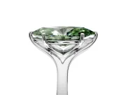 Solitaire Engagement Ring Setting for Fancy Green Marquise Center with Plain Split Shank and Prong Head in White Gold