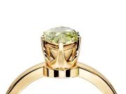 Solitaire Engagement Ring Setting for Fancy Yellow Marquise Center with Plain Band and Tulip Prong Head in Yellow Gold