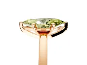 Solitaire Engagement Ring Setting for Fancy Yellow Marquise Center with Basket Rail and Prong Head in Rose Gold