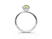 Hidden Halo Engagement Ring Setting for Fancy Yellow Marquise Center with Thin Round-Wire Band and Prong Head in Platinum